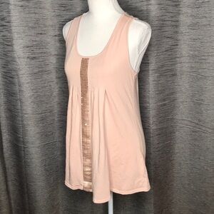 MARK SMALL LIGHT PINK TANK TOP WITH SEQUINS